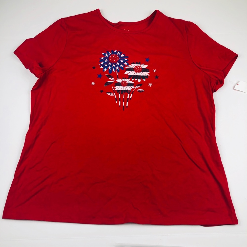 Women’s size XXL red Patriotic shirt new with tags
